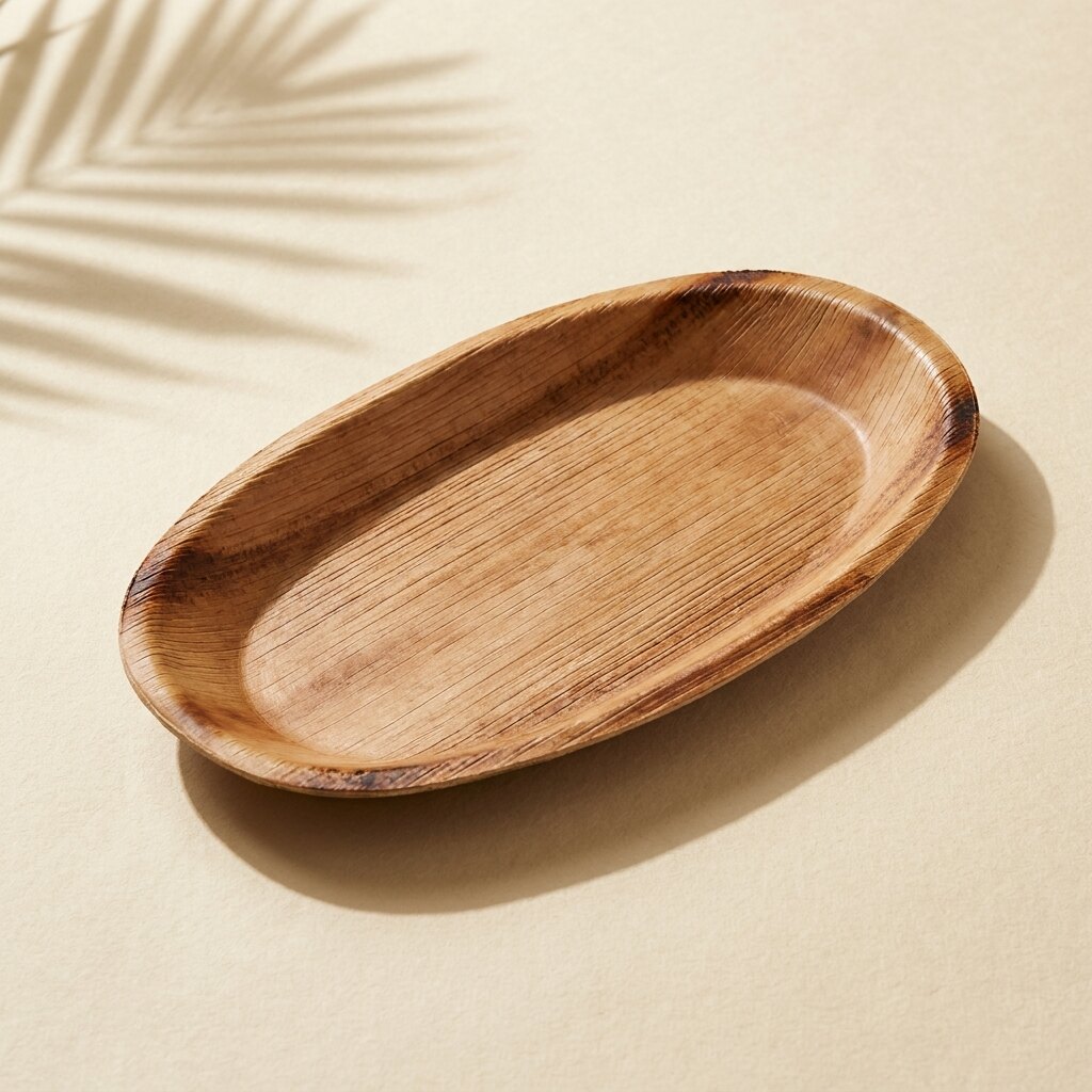 Palmblatt Servierplatte oval